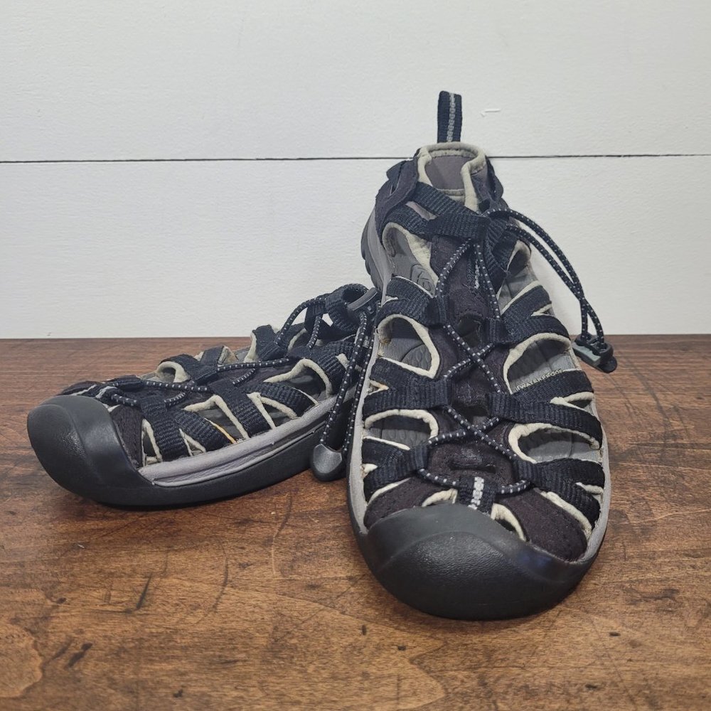 Keen Sandal  Women's sz 8.5 Whisper Watersport Black Hiking Slip On Shoes